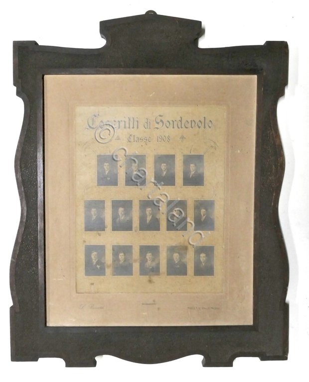 Fotografia incorniciata - Coscritti di Sordevolo (Biella) - Classe 1908