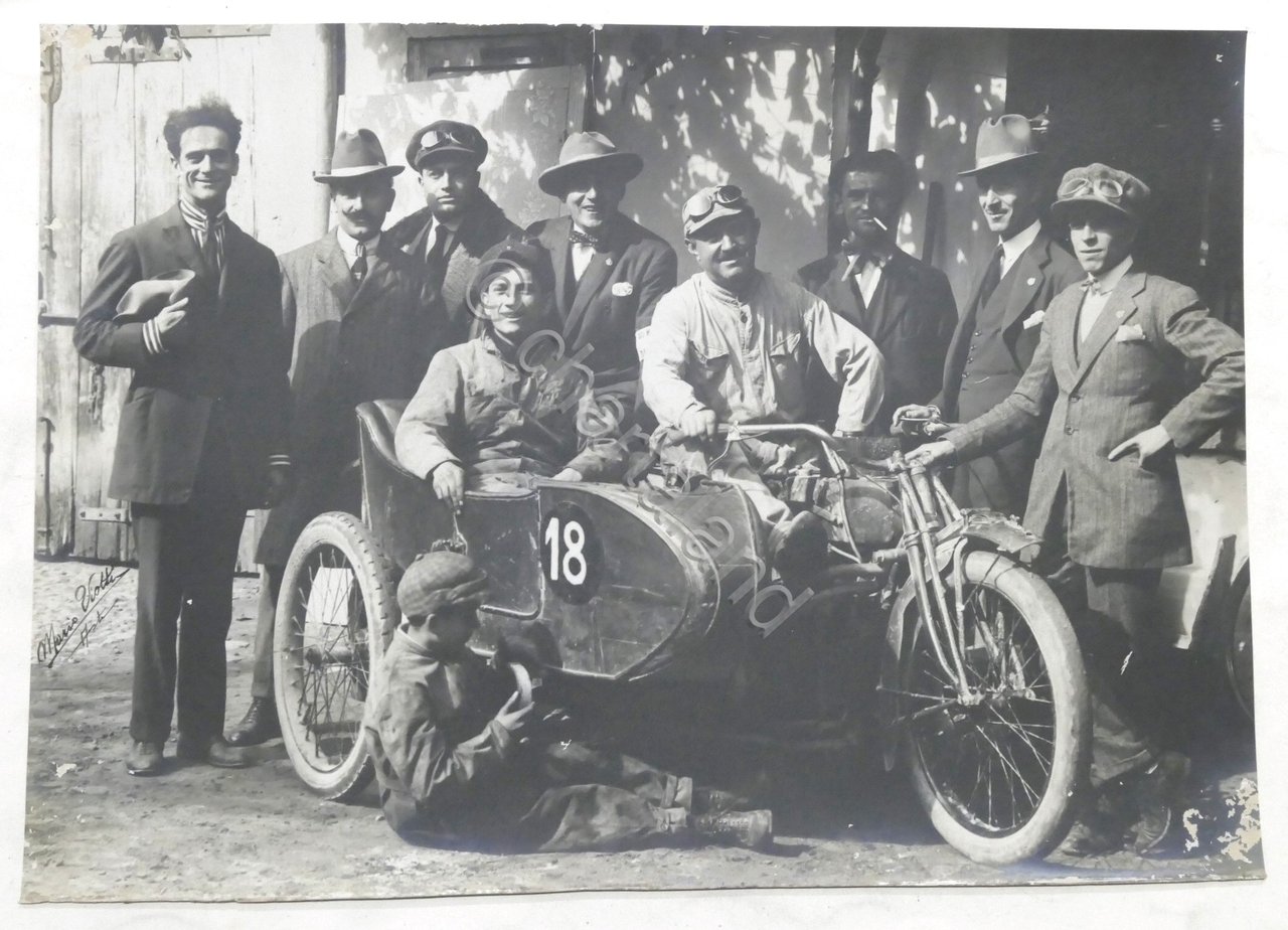 Fotografia Motociclismo - Sidecar da corsa - anni '20