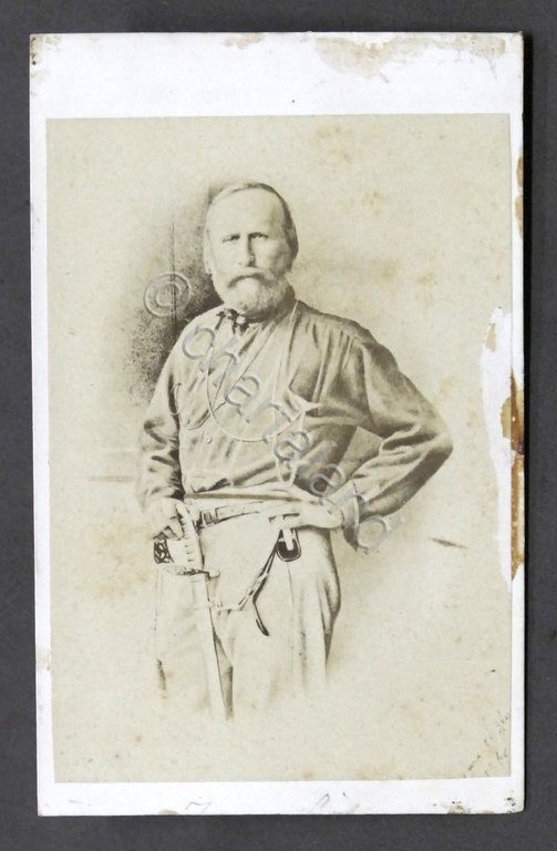 Fotografia originale albumina - Giuseppe Garibaldi - 1865 ca.