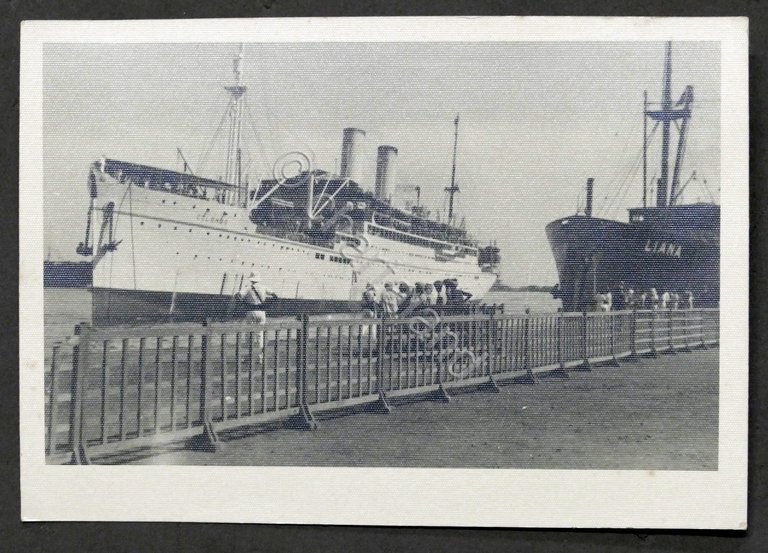 Fotografia piroscafo italiano Colombo - Porto di Massaua - Eritrea - 1936