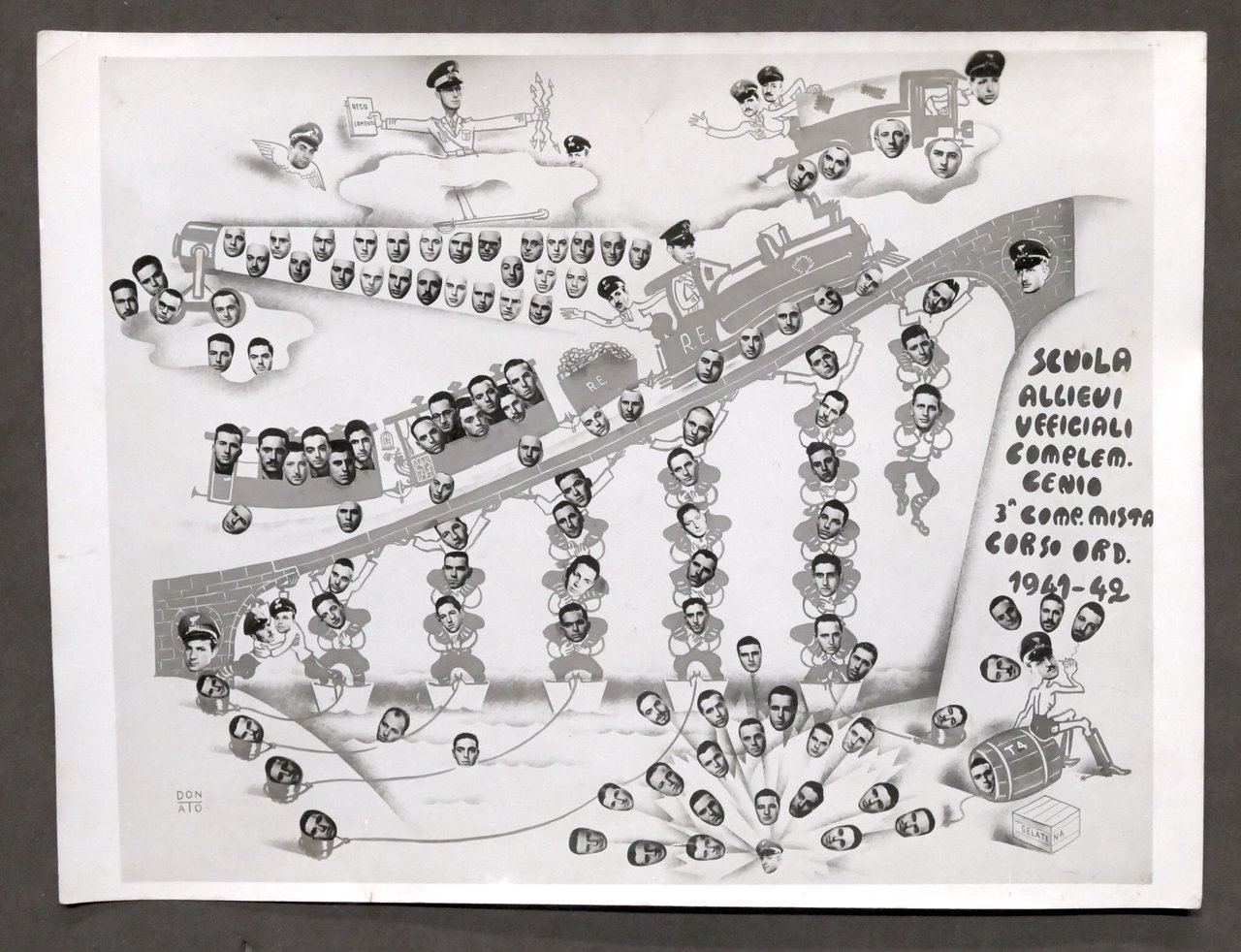 Fotografia Scuola Allievi Ufficiali Complemento Genio III Compagnia 1941 - …