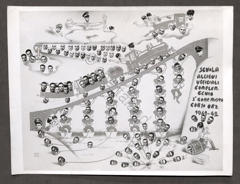 Fotografia Scuola Allievi Ufficiali Complemento Genio III Compagnia 1941 - …