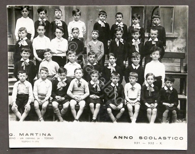 Fotografia Scuola elementare di Torino - Anno scolastico 1931 - …