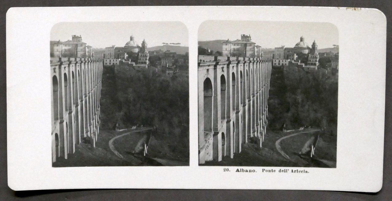 Fotografia stereoscopica - Albano - Ponte dell'Ariccia - 1906