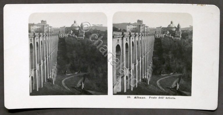 Fotografia stereoscopica - Albano - Ponte dell'Ariccia - 1906