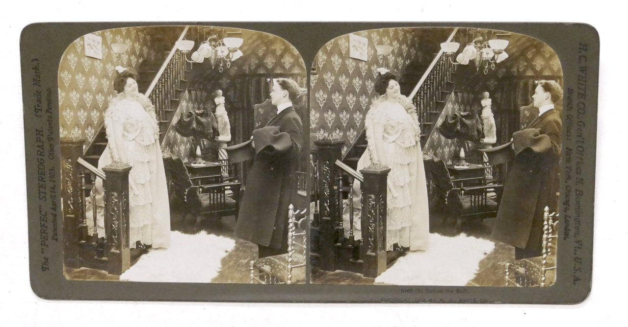 Fotografia stereoscopica - Appuntamento prima del ballo - 1903 | Immagine principale