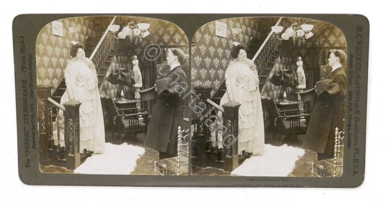 Fotografia stereoscopica - Appuntamento prima del ballo - 1903 | Immagine Gallery 2