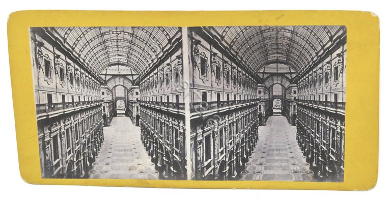 Fotografia stereoscopica - Galleria Vittorio Emanuele II - Milano - …