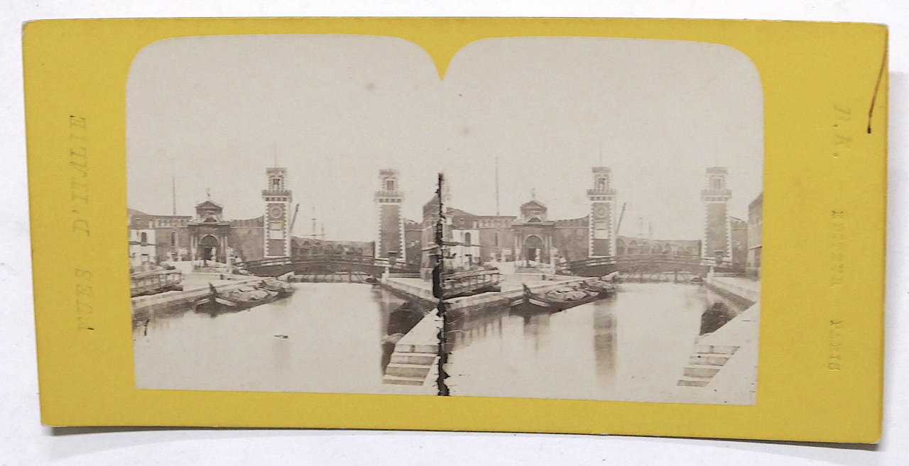 Fotografia stereoscopica - L'Arsenale di Venezia - 1880 ca.
