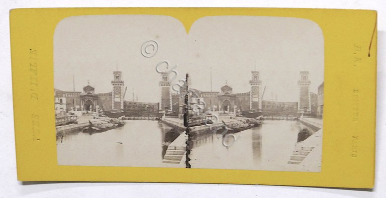 Fotografia stereoscopica - L'Arsenale di Venezia - 1880 ca.