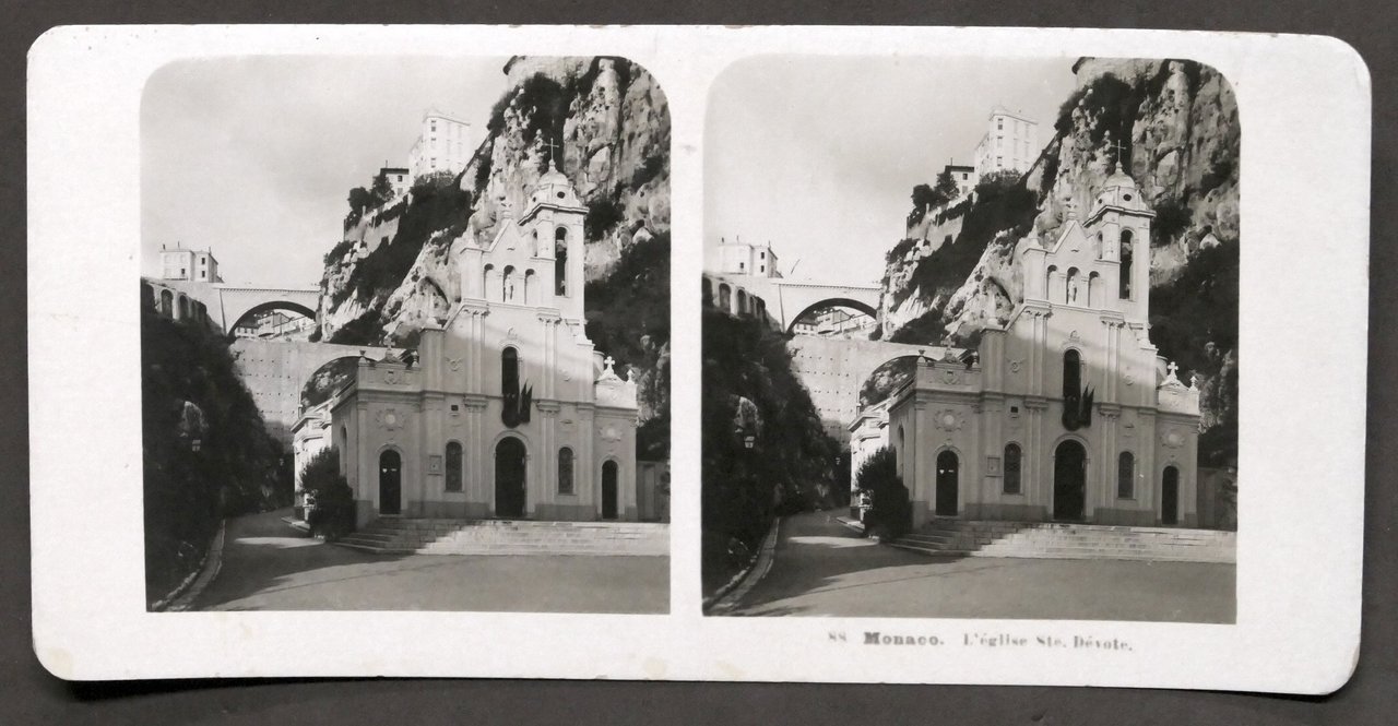 Fotografia stereoscopica - Monaco - L'eglise Ste. Devote - 1904