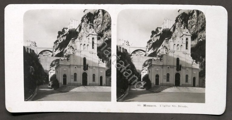Fotografia stereoscopica - Monaco - L'eglise Ste. Devote - 1904