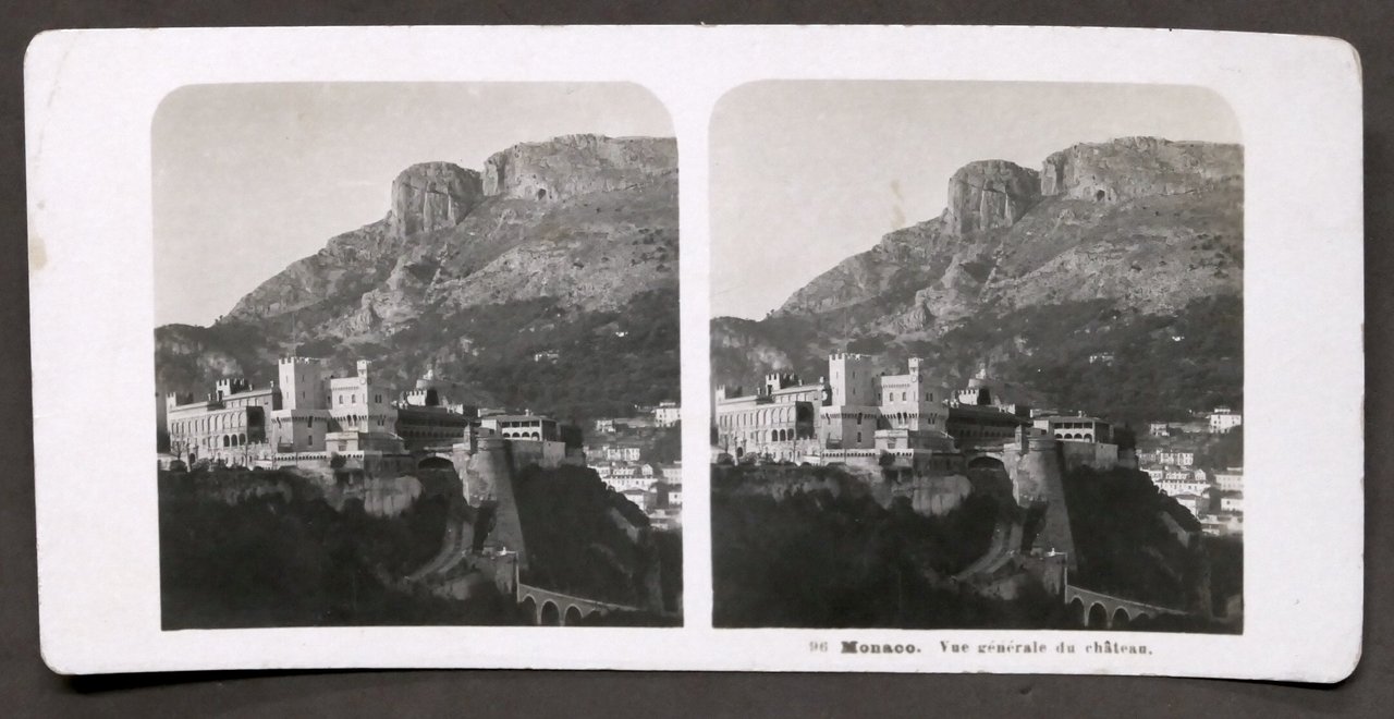 Fotografia stereoscopica - Monaco - Vue generale du Chateau - …