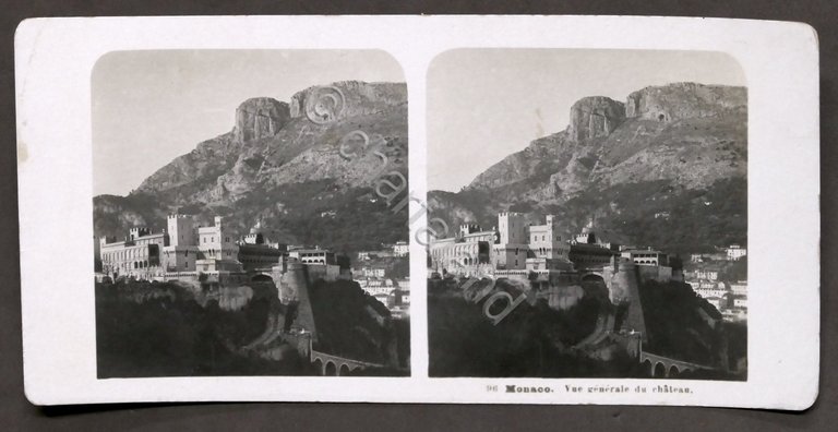 Fotografia stereoscopica - Monaco - Vue generale du Chateau - …