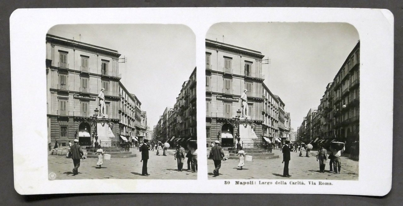 Fotografia stereoscopica - Napoli - Largo della Carità - Via …