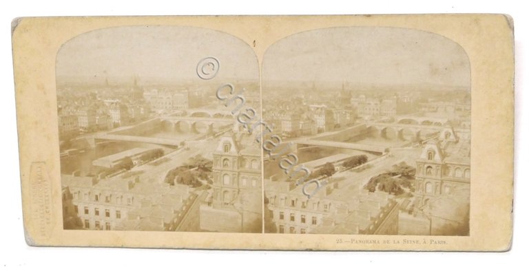 Fotografia stereoscopica - Parigi - Panorama della Senna - 1880 …