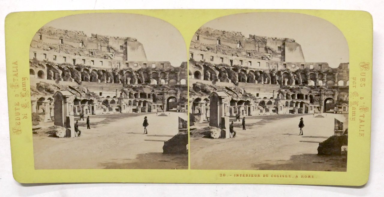 Fotografia stereoscopica - Roma - Interno del Colosseo - 1880 …