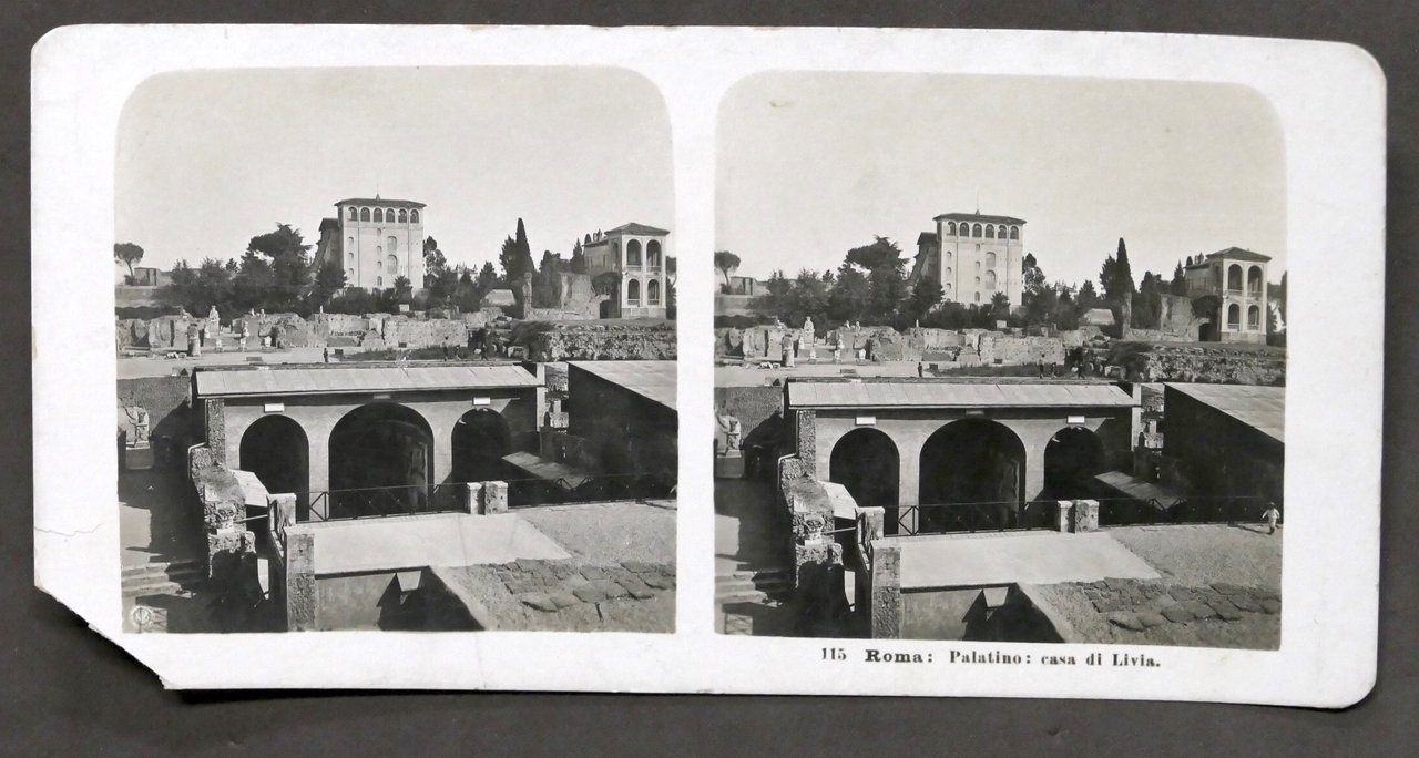 Fotografia stereoscopica - Roma - Palatino - Casa di Livia …