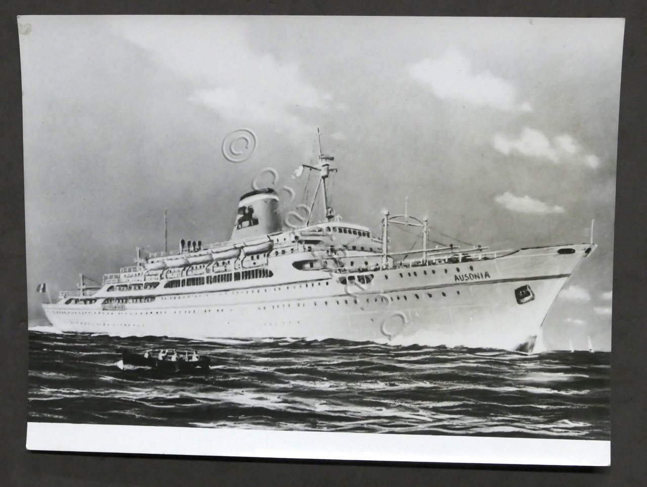 Fotografia turbonave Ausonia - Nave passeggeri Adriatica Navigazione - 1957 …