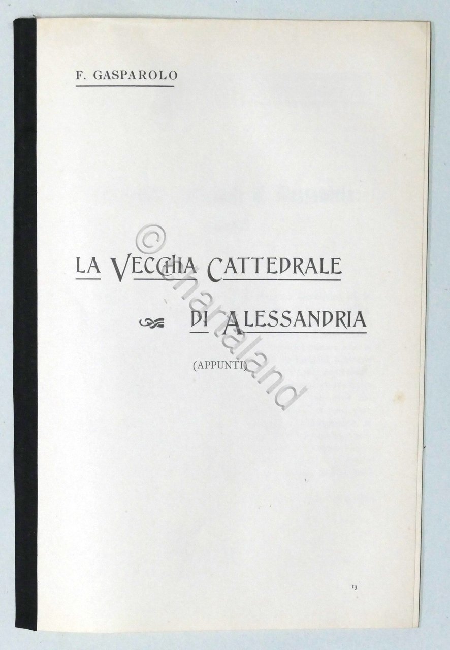 Francesco Gasparolo - La vecchia Cattedrale di Alessandria (appunti) - …