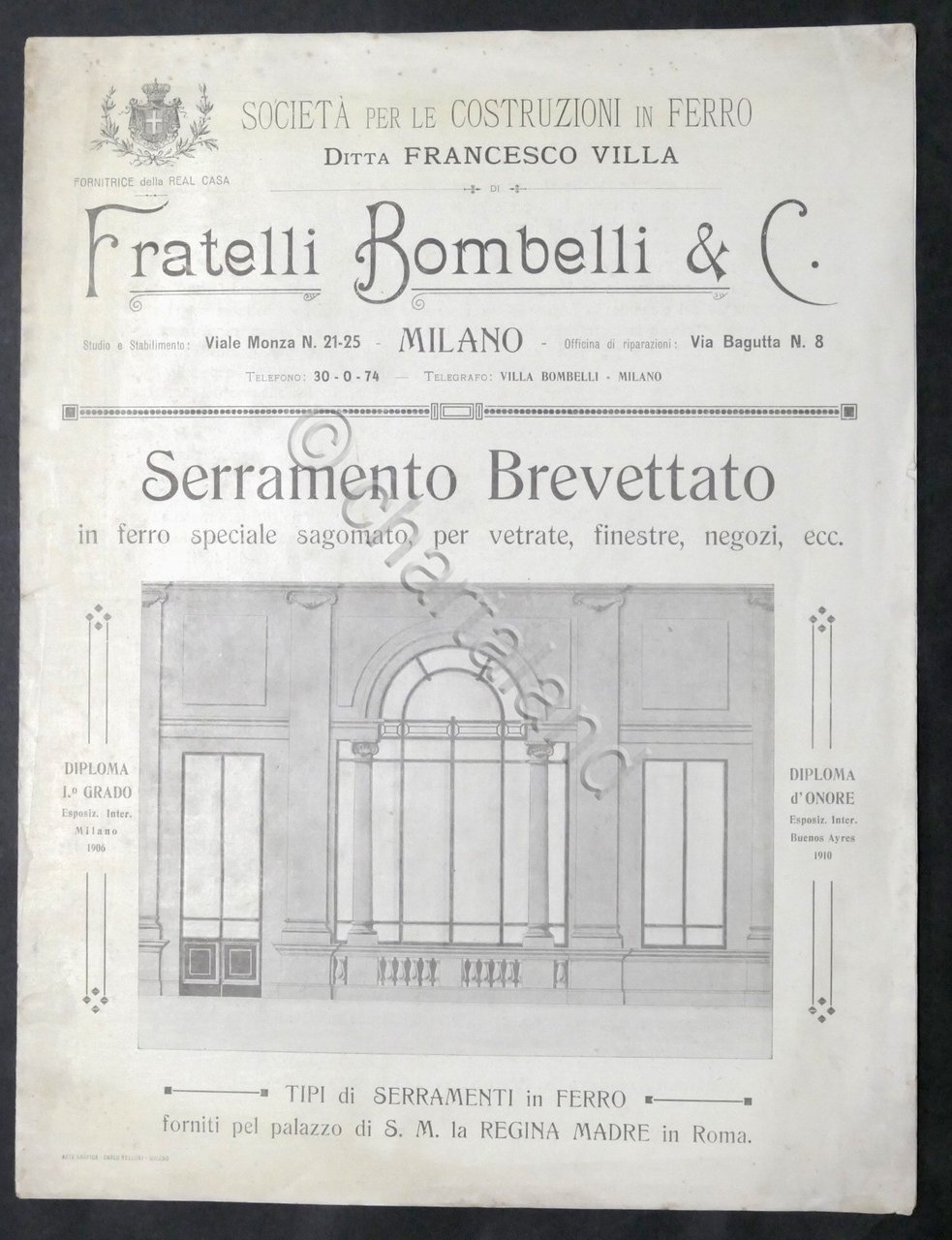 Fratelli Bombelli Milano - Brochure Serramento Brevettato in ferro - …