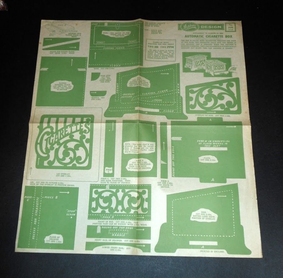 Fretwork Tavola n° 2688 Hobbies Design - Automatic Cigarette Box … | Immagine principale