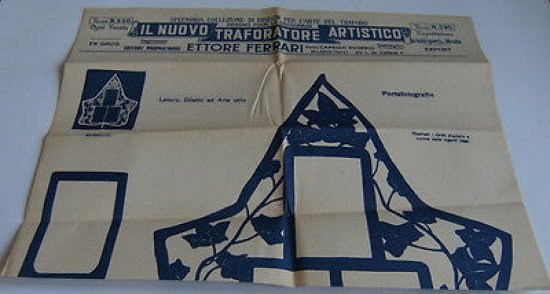 Fretwork Tavola n° 330 - Traforo Ferrari 1935 ca. Portafotografie tagliacarte
