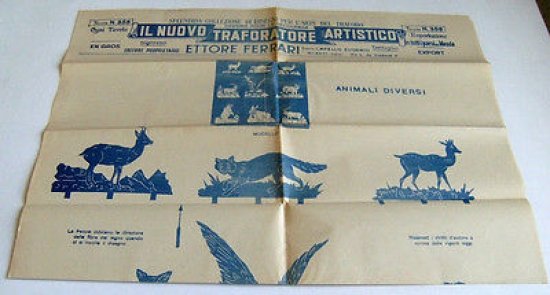 Fretwork Tavola n° 355 - Traforo Ferrari 1935 ca. Animali diversi 3