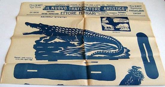 Fretwork Tavola n° 857 - Traforo Ferrari 1935 ca. Animali diversi
