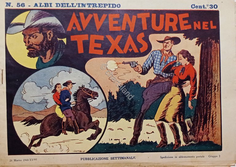 Fumetti - Albi dell'Intrepido N. 56 - Avventure nel Texas …