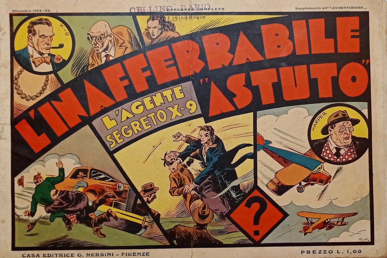 Fumetti Albi - L'Inafferrabile Astuto: L'agente Segreto X-9 - 1936