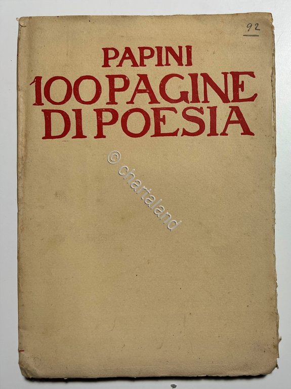 Futurismo - G. Papini - 100 Pagine di Poesia - …