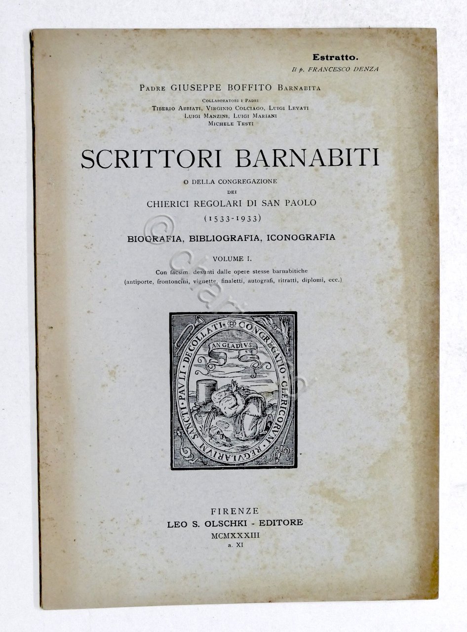 G. Boffito - Scrittori Barnabiti - Biografia - Francesco Denza … | Immagine principale