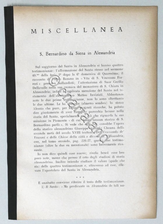 G. Burroni - S. Bernardino da Siena in Alessandria - …