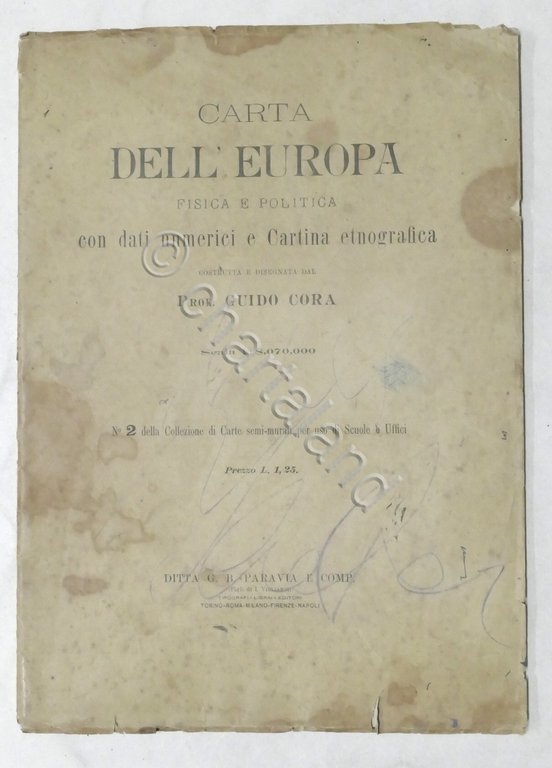 G. Cora - Carta dell'Europa fisica e politica - ed. … | Immagine Gallery 2