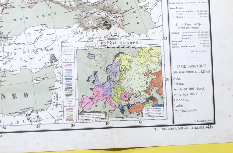 G. Cora - Carta dell'Europa fisica e politica - ed. … | Immagine Gallery 4