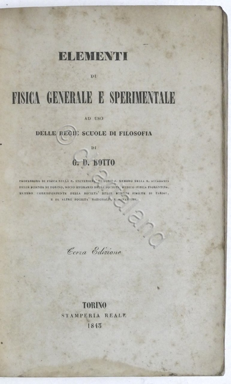 G.D. Botto - Elementi di fisica generale e sperimentale - …