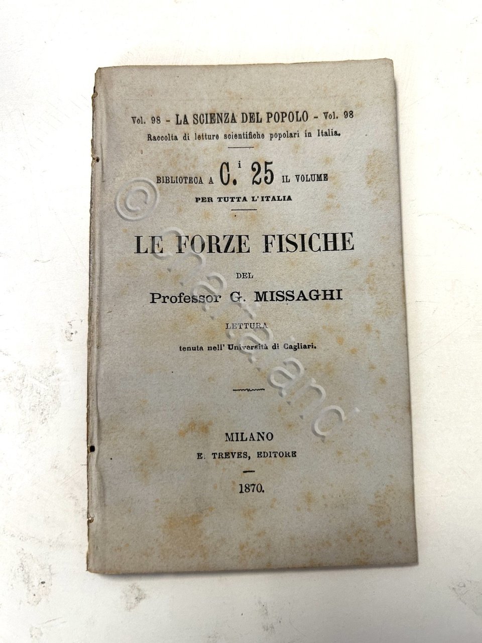 G. Missaghi - Le Forze fisiche - ed. 1870 Scienza … | Immagine principale
