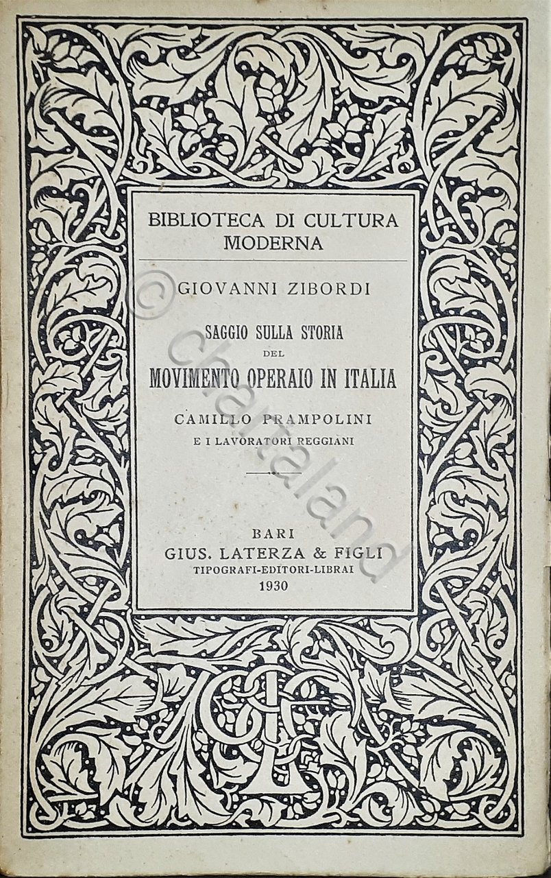 G. Zibordi - Saggio sulla storia del movimento operaio in …