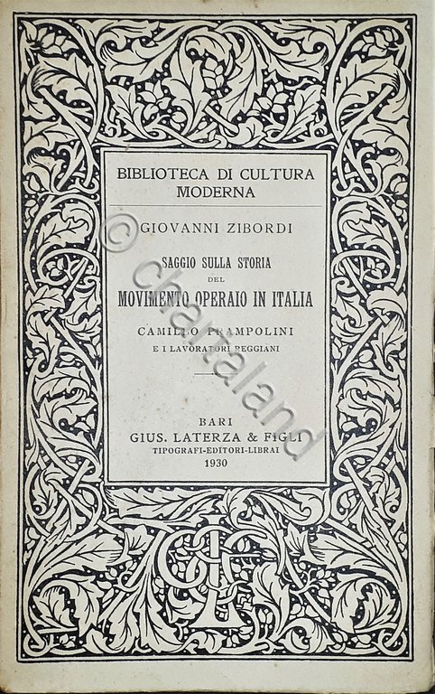 G. Zibordi - Saggio sulla storia del movimento operaio in …