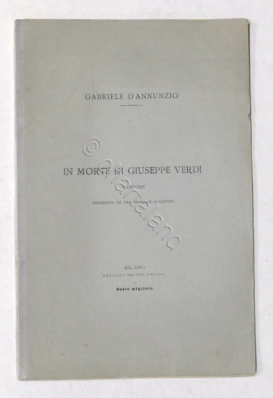 Gabriele D'Annunzio - In morte di Giuseppe Verdi - ed. …