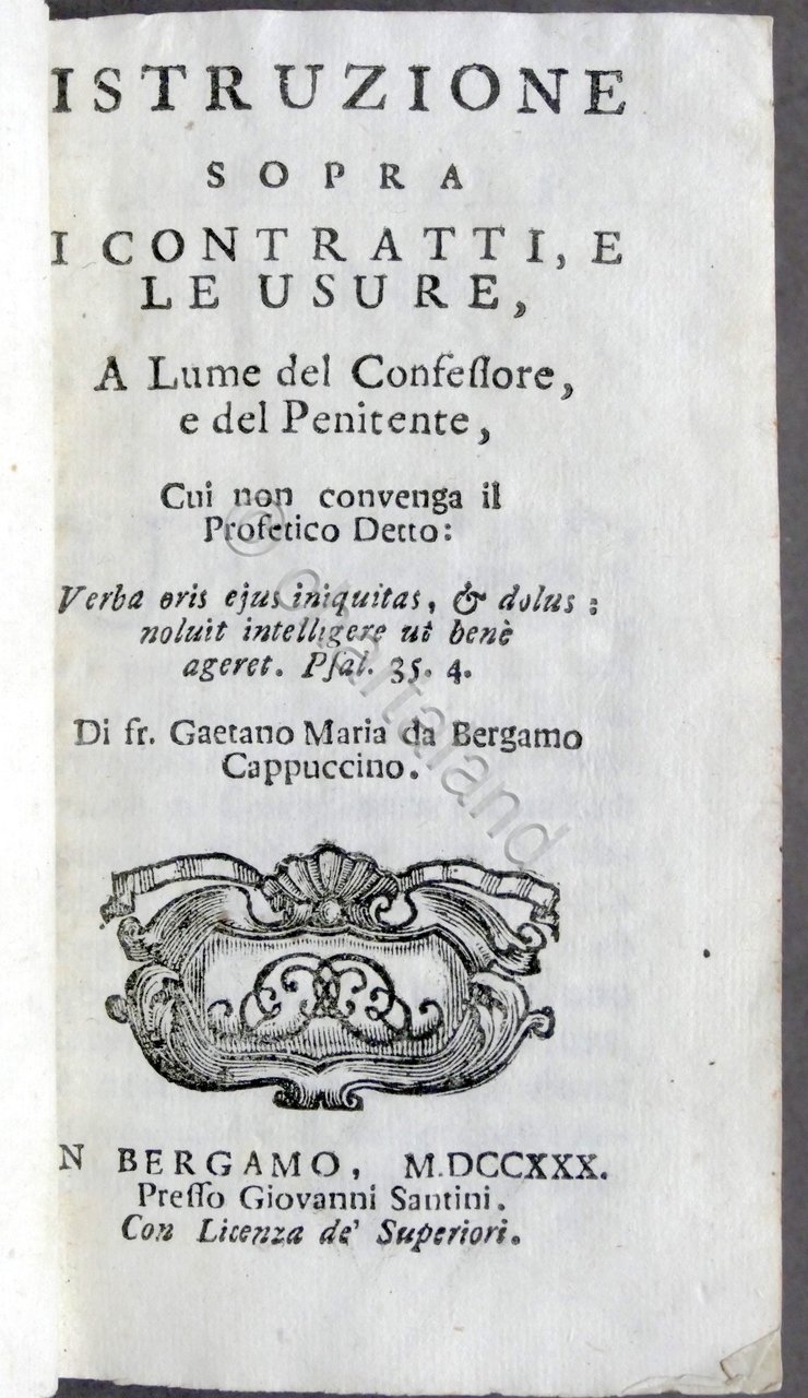 Gaetano Maria da Bergamo - Istruzione sopra contratti e le …