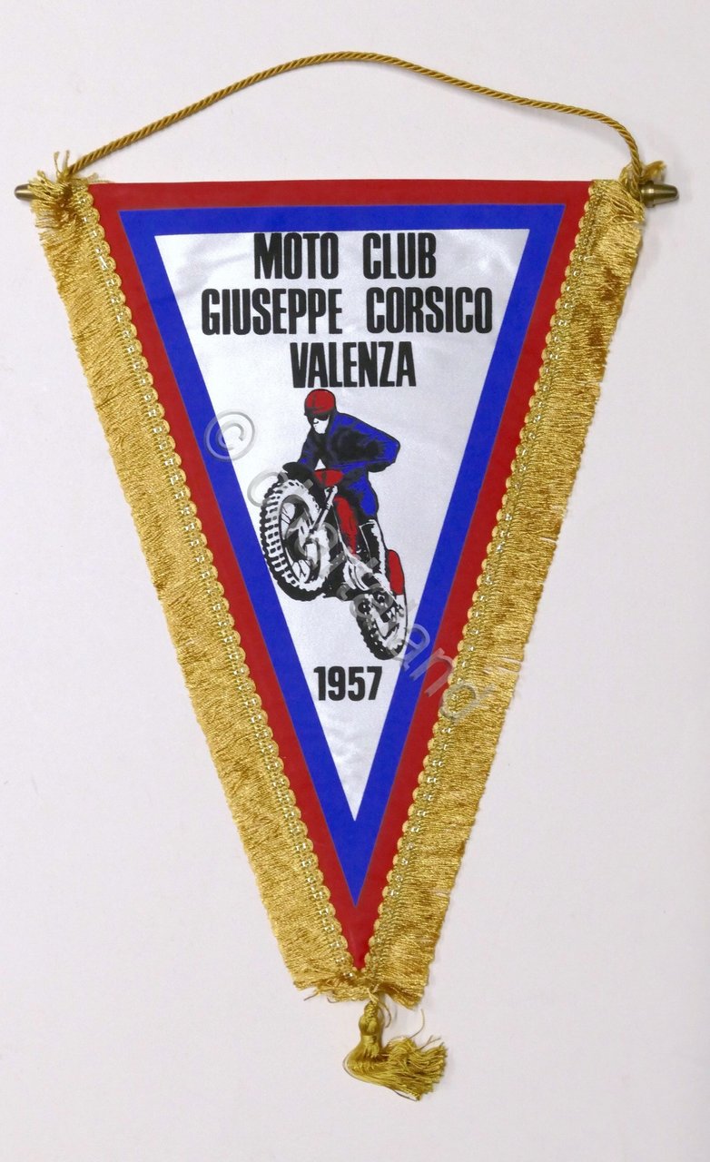 Gagliardetto vintage - Moto Club Giuseppe Corsico - Valenza 1957