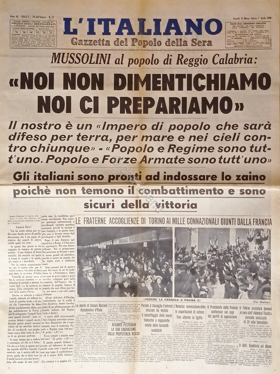 Gazzetta del Popolo della Sera - L'Italiano N. 77 - …