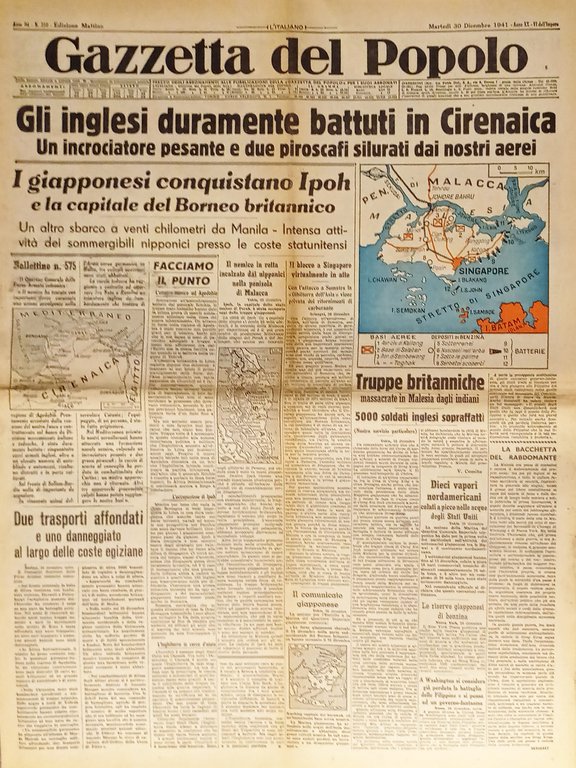 Gazzetta del Popolo N. 310 - 1941 Gli inglesi duramente battuti in Cirenaica