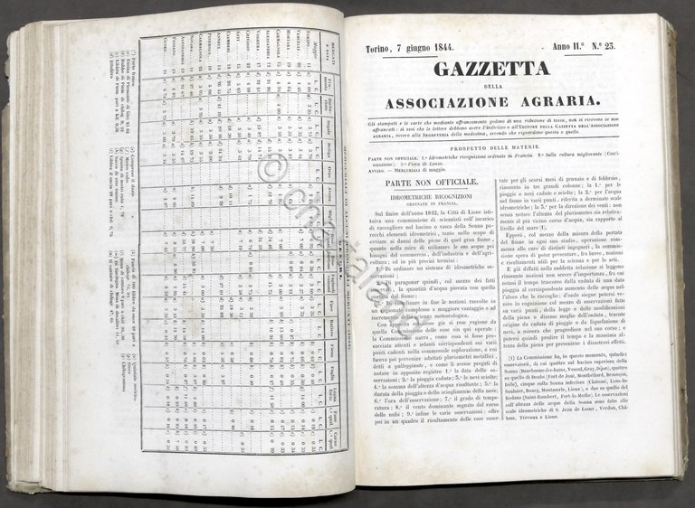 Gazzetta dell'Associazione Agraria - Anno II completo - 1844 - …