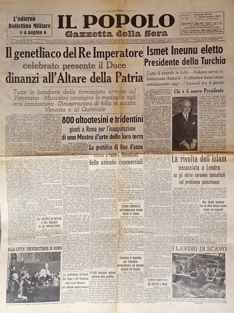 Gazzetta della Sera - Il Popolo N. 268 - 1938 …