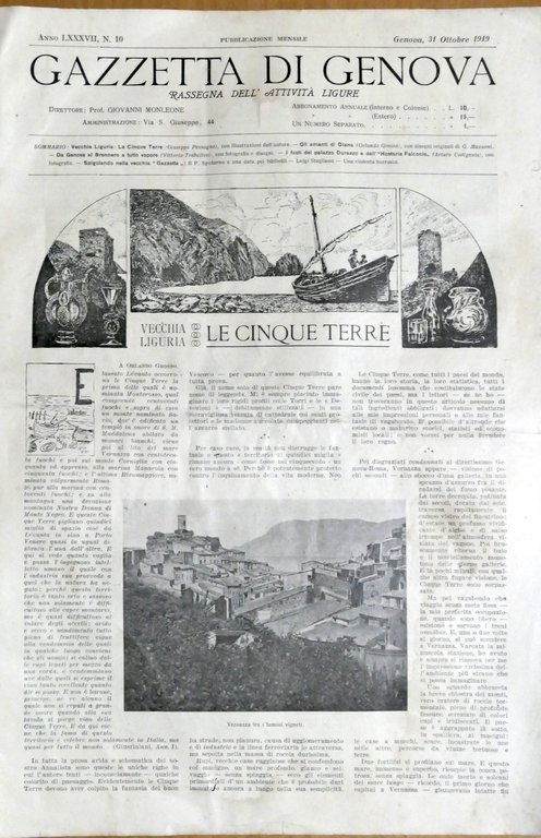 Gazzetta di Genova Rassegna di attività ligure - Anno LXXXVII …