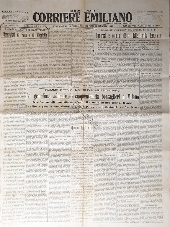 Gazzetta di Parma - Corriere Emiliano N. 227 - 1934 …