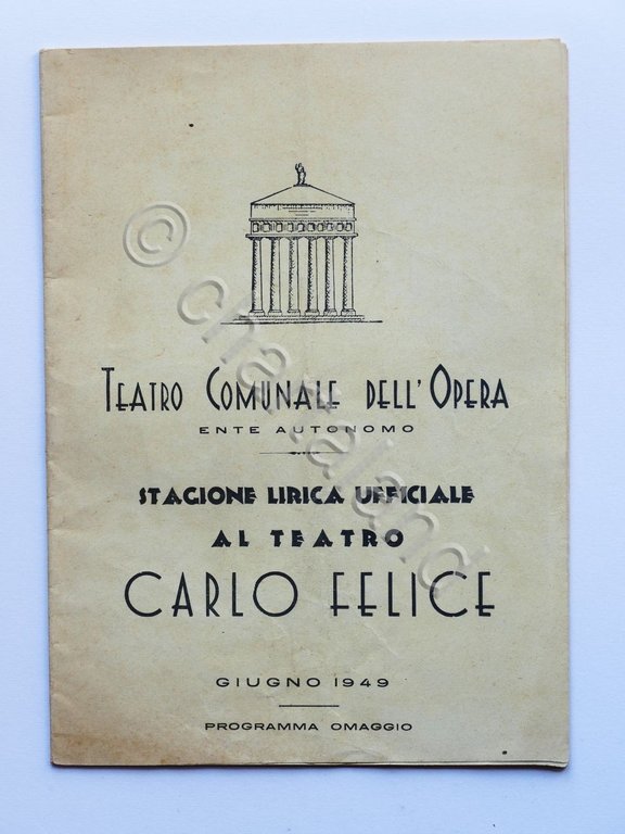 Genova - Stagione Lirica Ufficiale al Teatro Carlo Felice - …